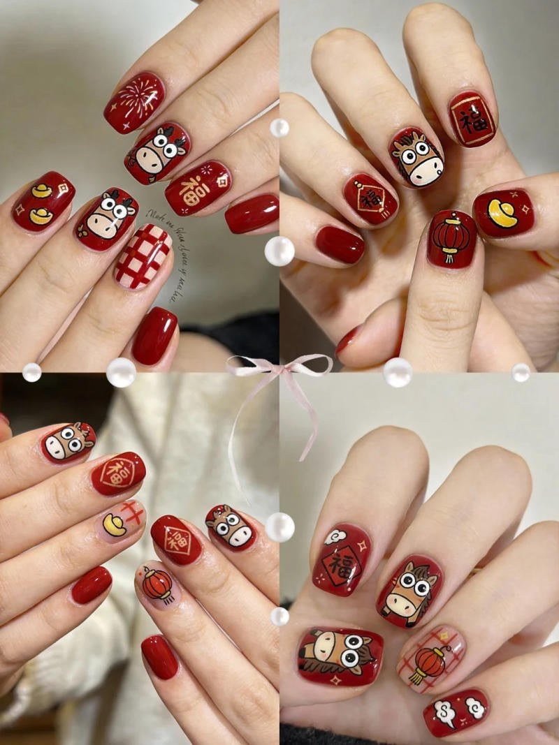 Nail Tết con ngựa