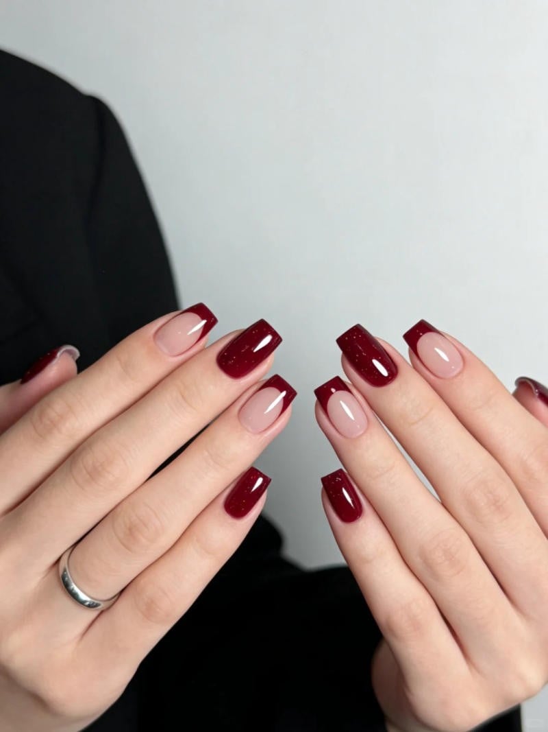 Nail Tết french đầu móng