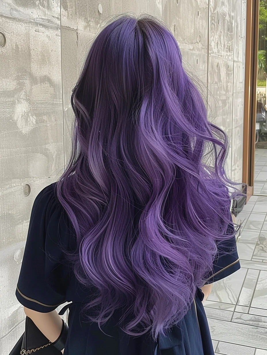 Màu tóc tím khói