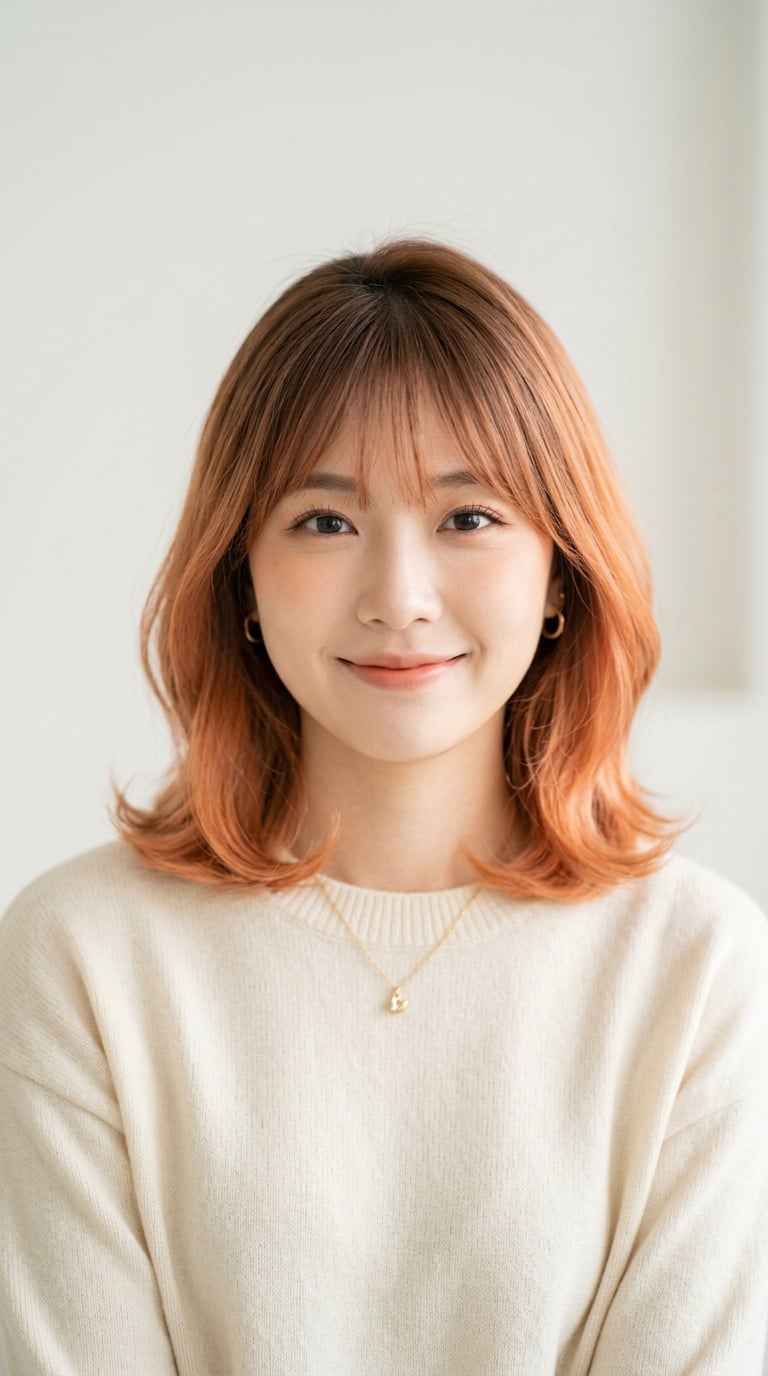 Màu tóc Nâu Đào Peach Fuzz