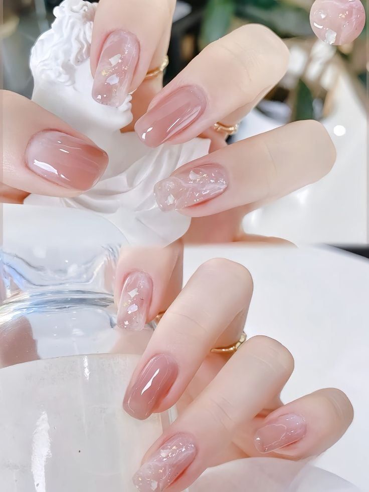 nail loang đá hồng