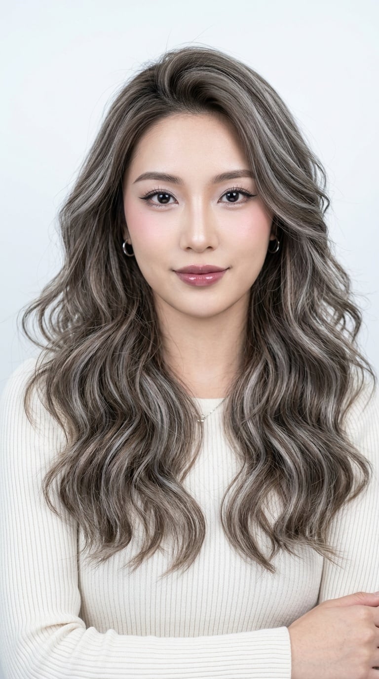 Nâu Nấm Lạnh&nbsp;kết hợp màu nhuộm tóc Balayage