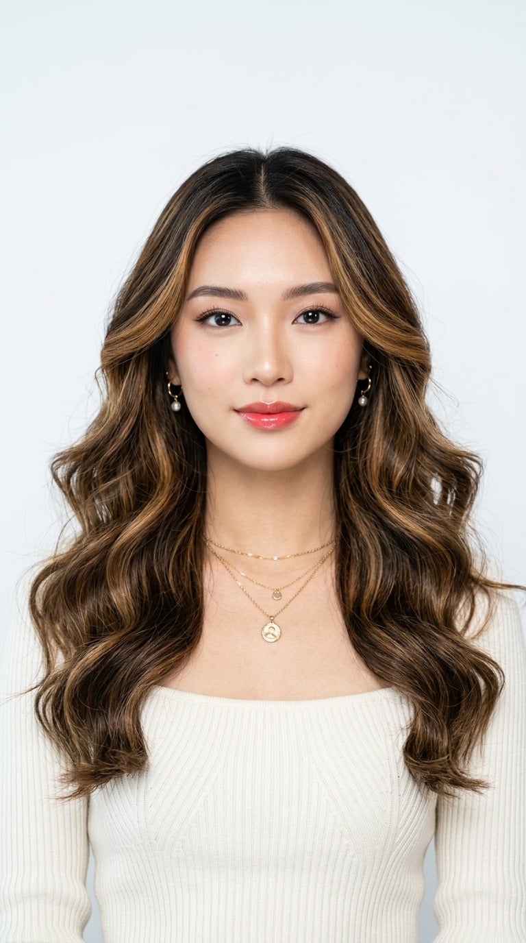 Nhuộm tóc Balayage Nâu Caramel
