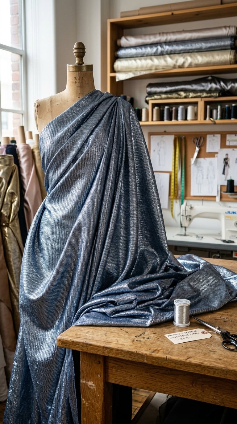 Vải Tafta Kim Loại (Metallic Taffeta)