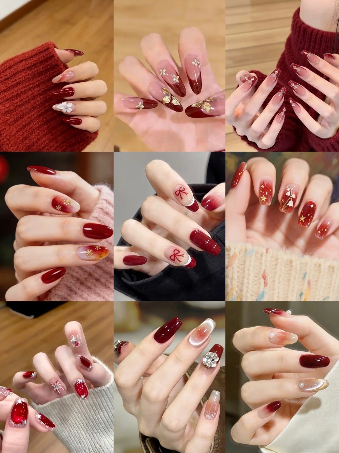 Nail đỏ đón Tết cực sang