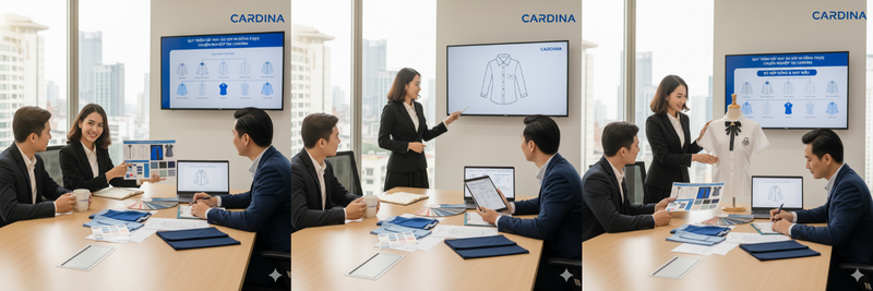 Quy trình đặt may áo sơ mi đồng phục chuyên nghiệp tại Cardina