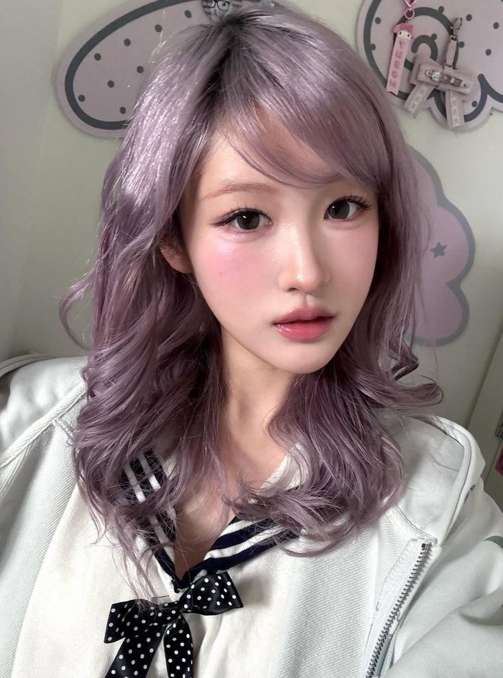 tóc màu tím khói