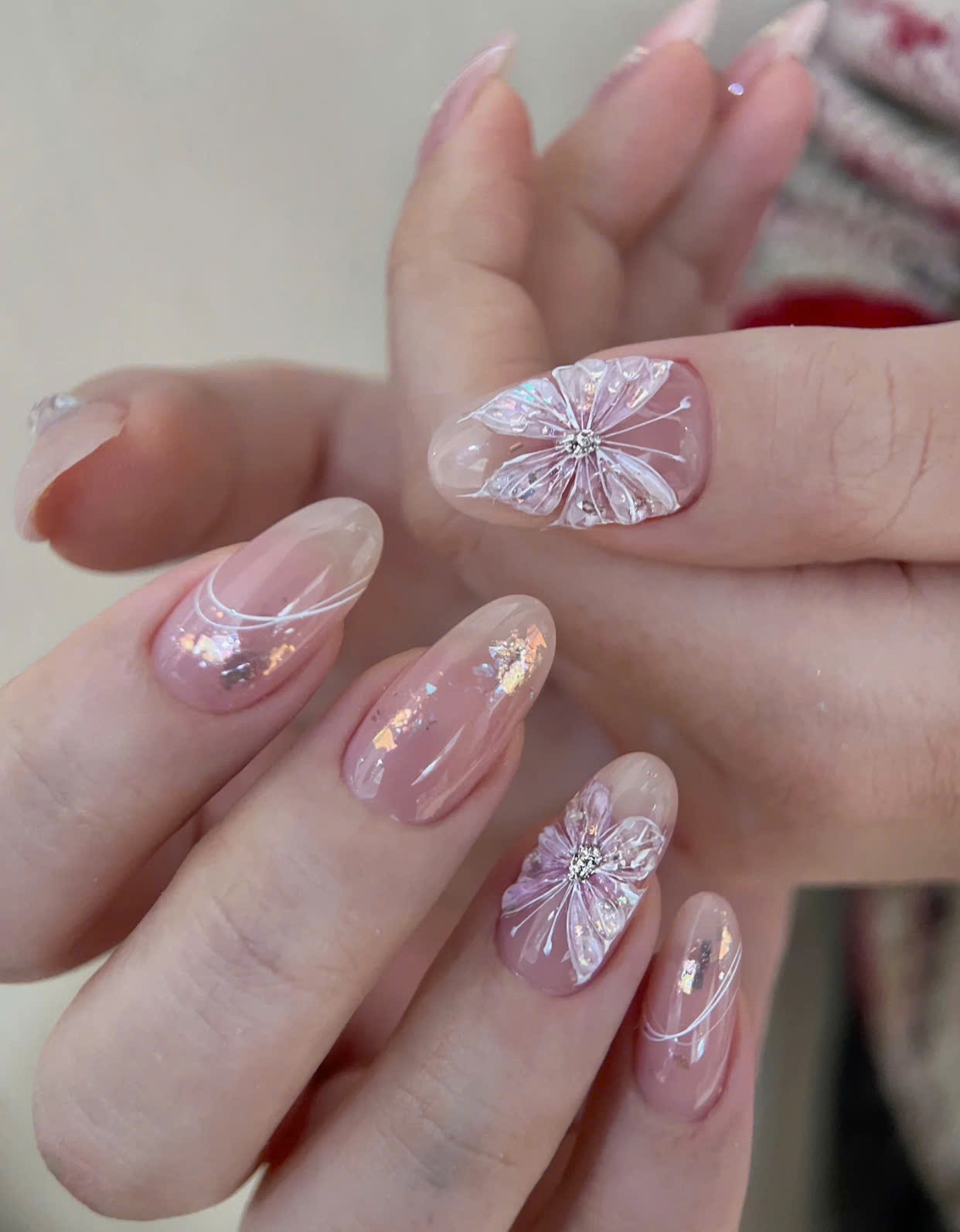 Mẫu nail bướm Ombre & phối màu sáng tạo