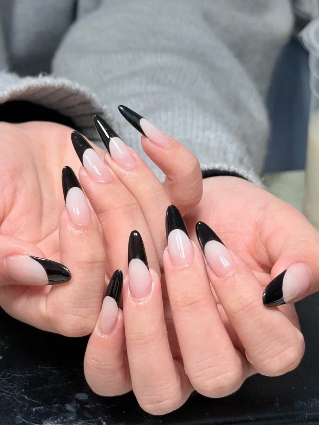 nail đen trắng