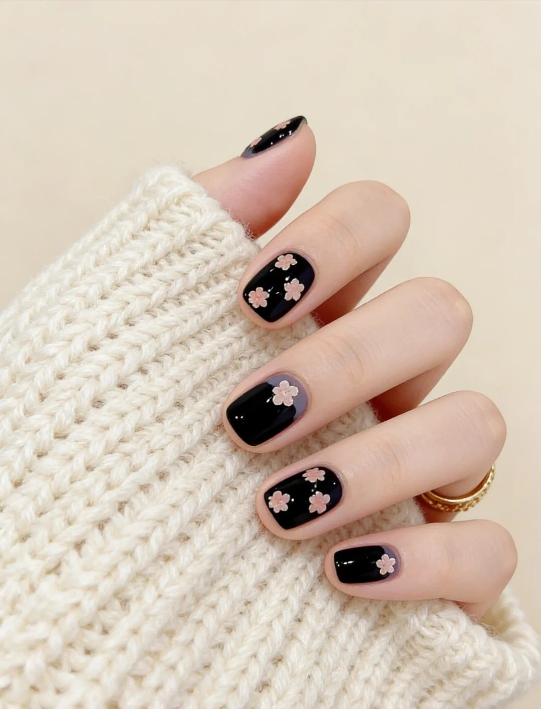 nail đen trắng