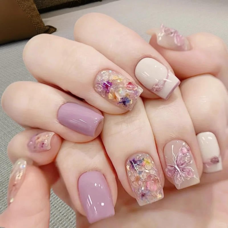 Mẫu nail hoa nhí