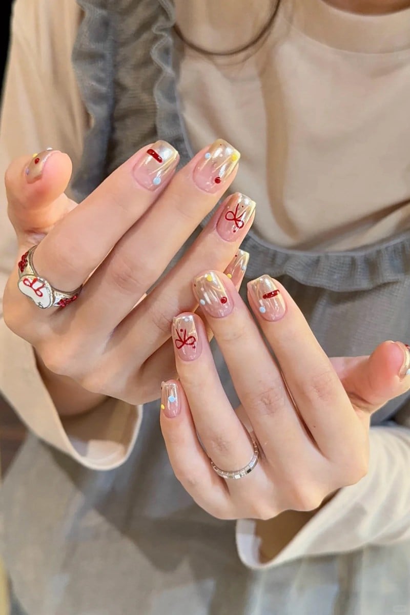 mẫu nail vẽ đơn giản nhẹ nhàng