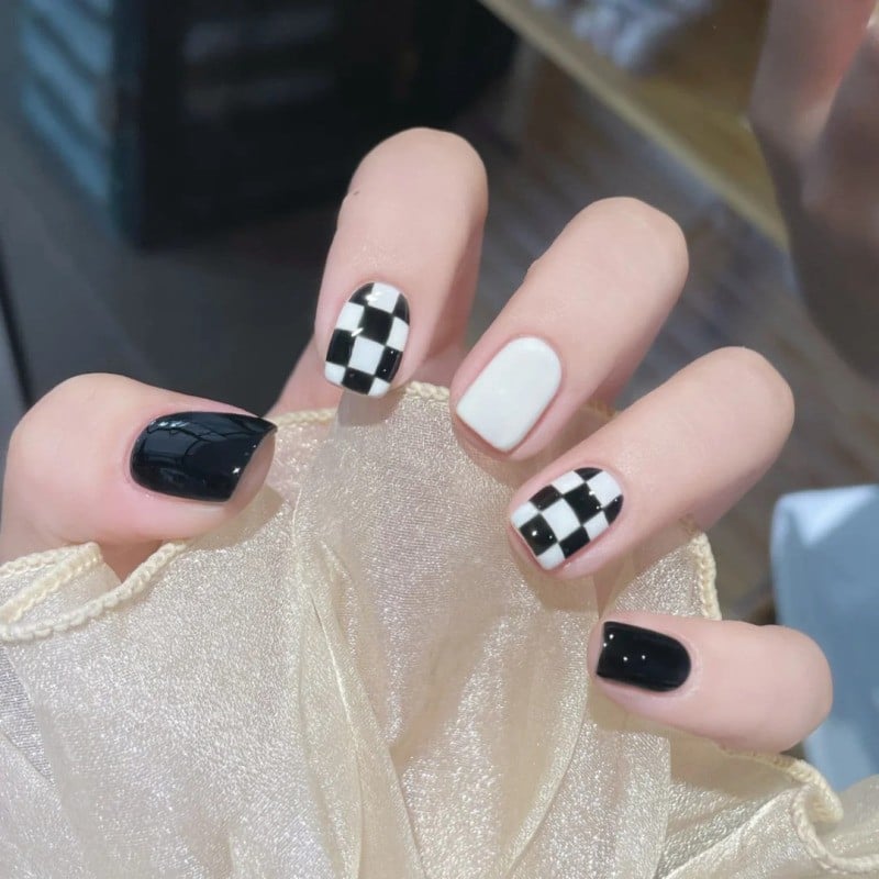 nail màu trắng gạo