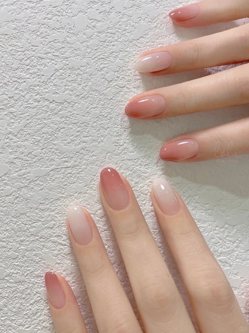 nail màu trắng gạo