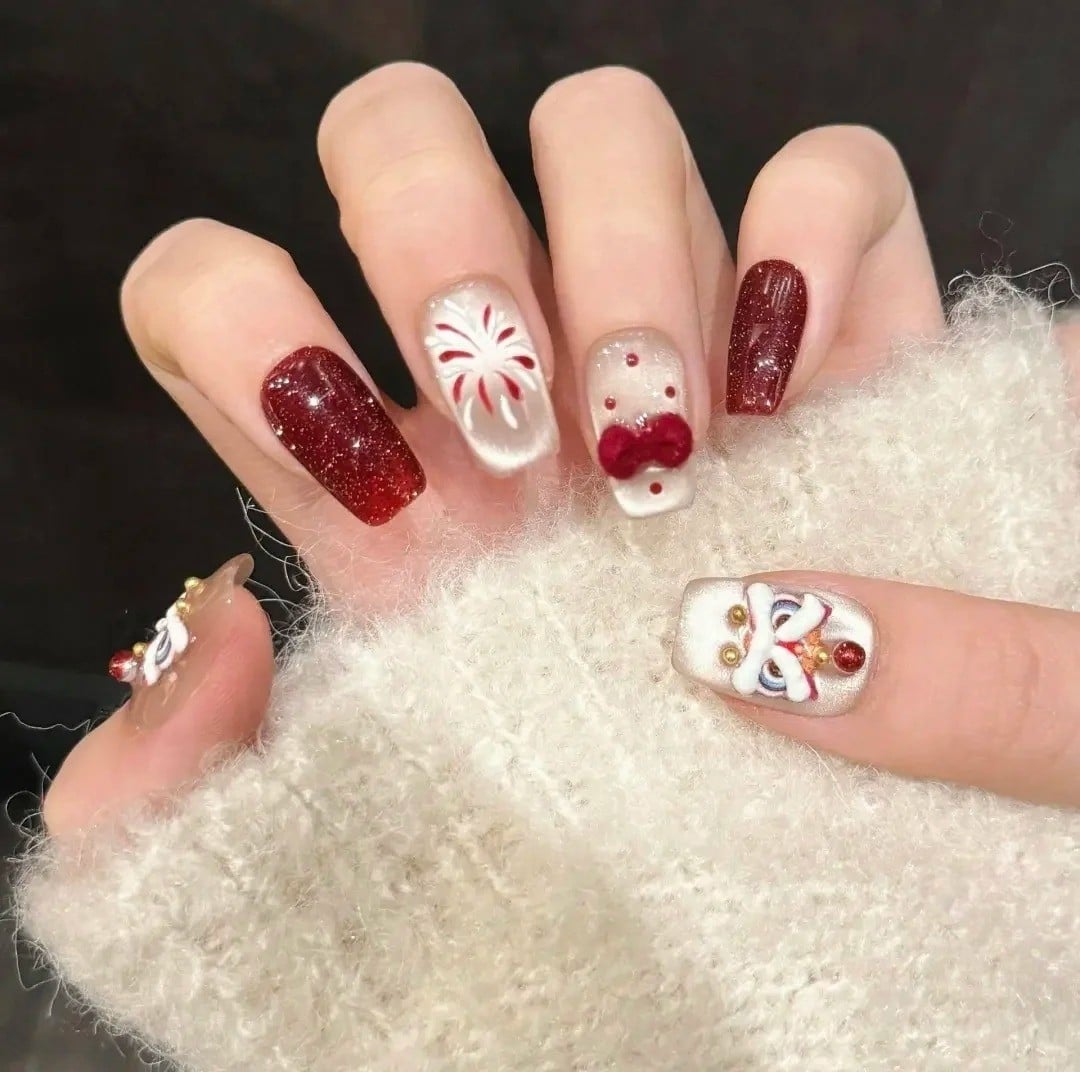 Nail đẹp 2026 tết cho da ngăm