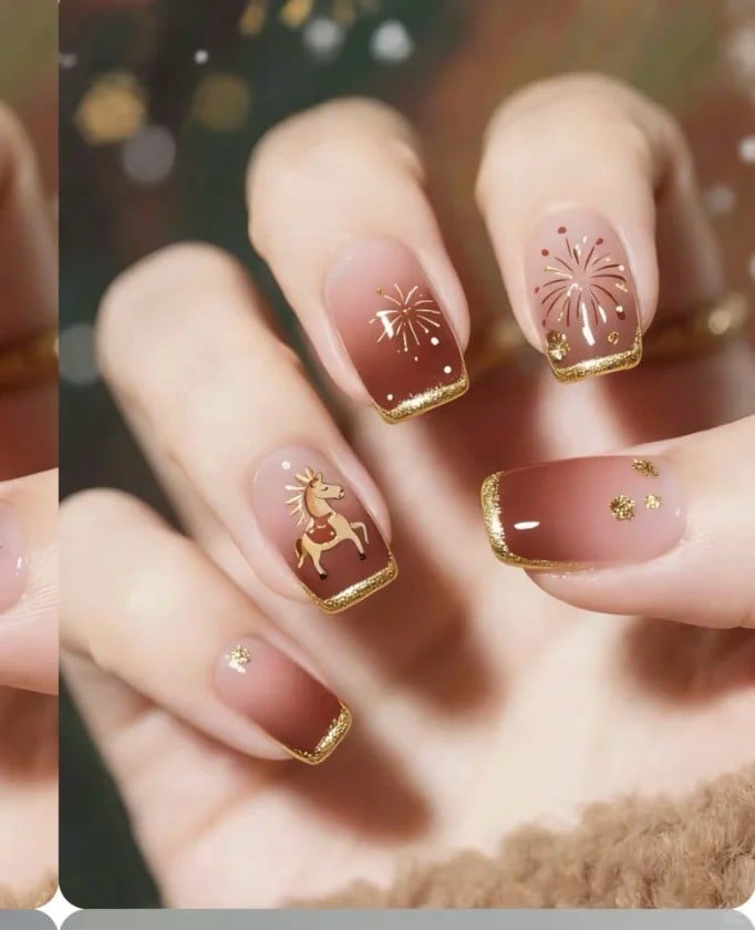 Nail đẹp 2026 tết cho da ngăm