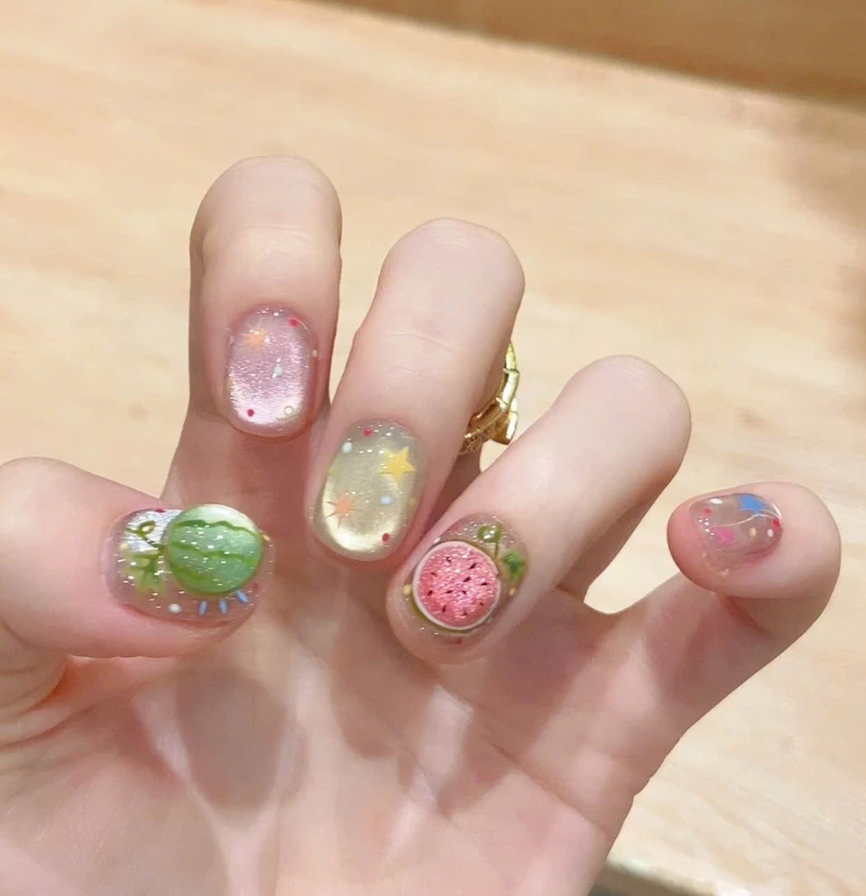 Mẫu nail dưa hấu mát lạnh cho ngày hè
