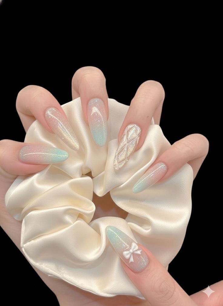 nail loang đá hồng