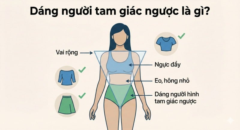 dáng người tam giác ngược