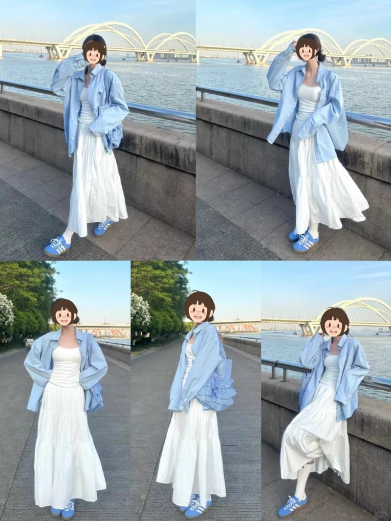 style áo sơ mi khoác ngoài