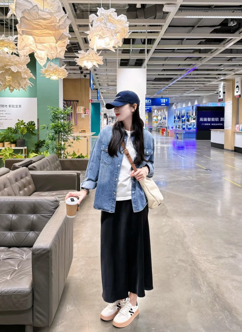 style áo sơ mi khoác ngoài