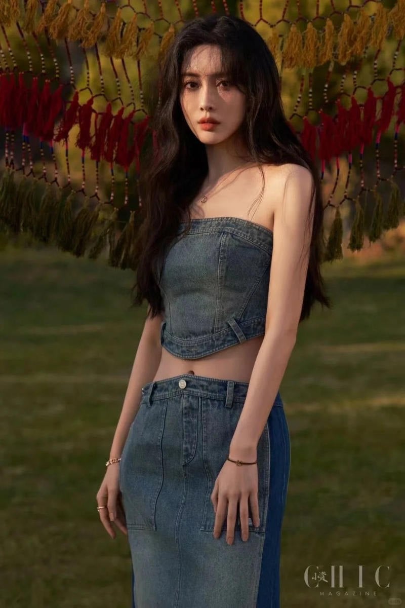 phối đồ với chân váy jean dài