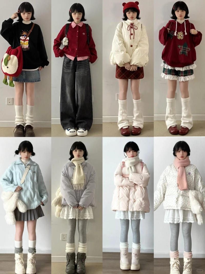 20. Set áo khoác gió + Quần dù ống rộng màu tím pastel + Kính râm