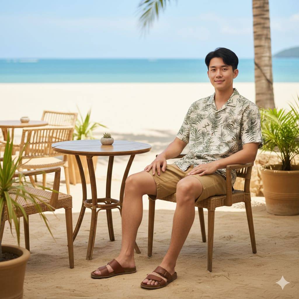 Phóng khoáng với Sơ mi cổ Cuba và Quần Short vải