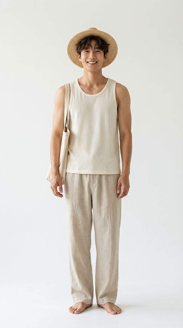 Layering áo ba lỗ bên dưới áo Blazer hiện đại