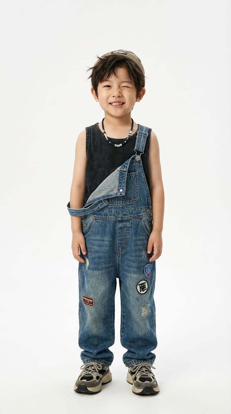 Kết hợp áo ba lỗ nam với quần yếm phá cách