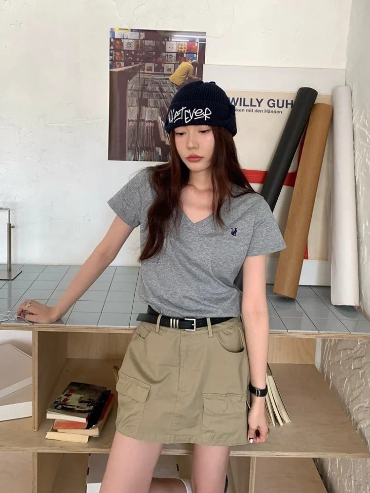 phối đồ với chân váy túi hộ