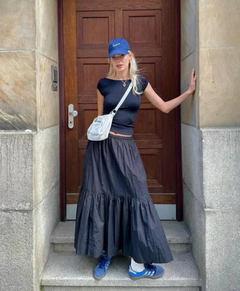 Phối với áo croptop