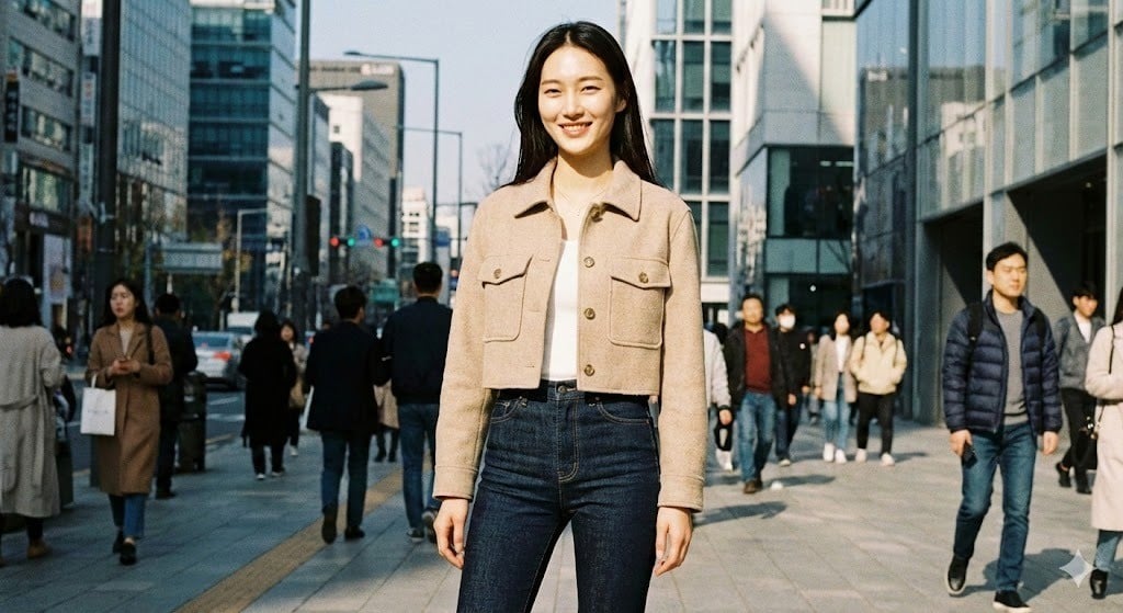 Shacket croptop và quần cạp cao