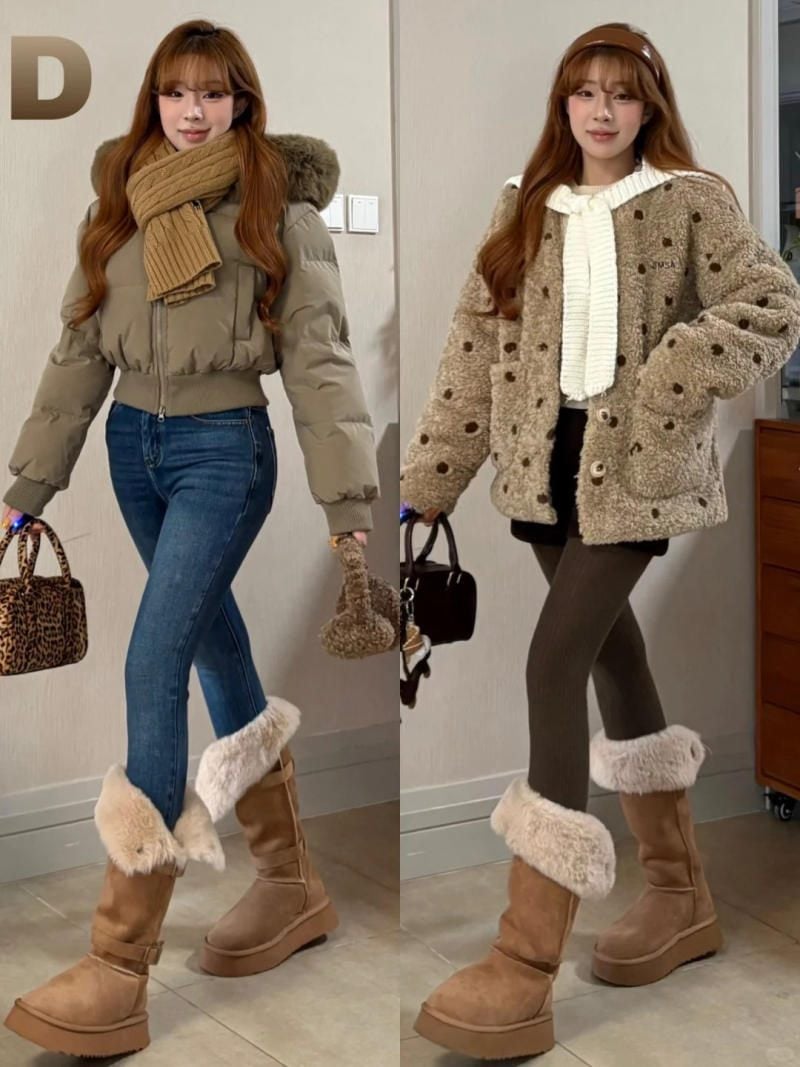 1. Skinny Jeans và Ugg Boot cổ điển