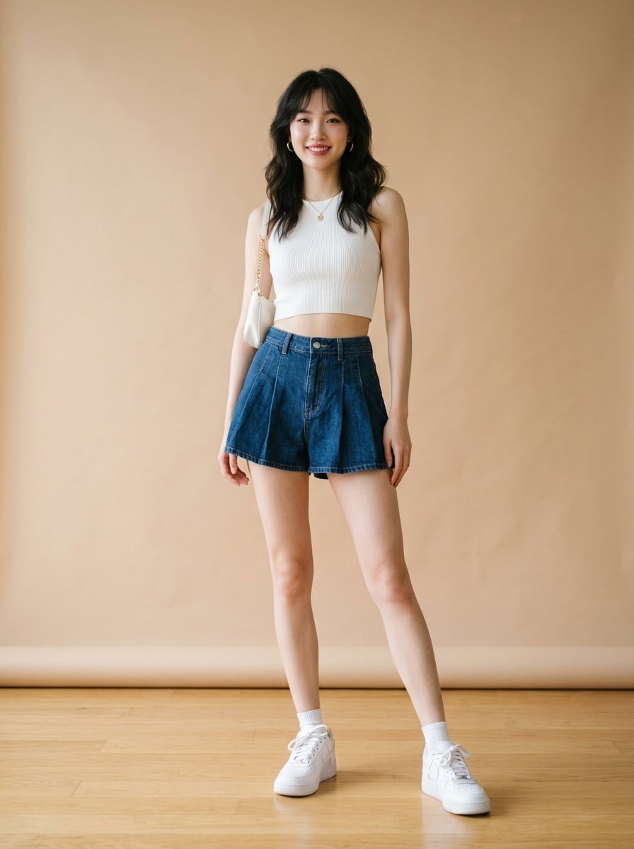 Kết hợp với áo croptop