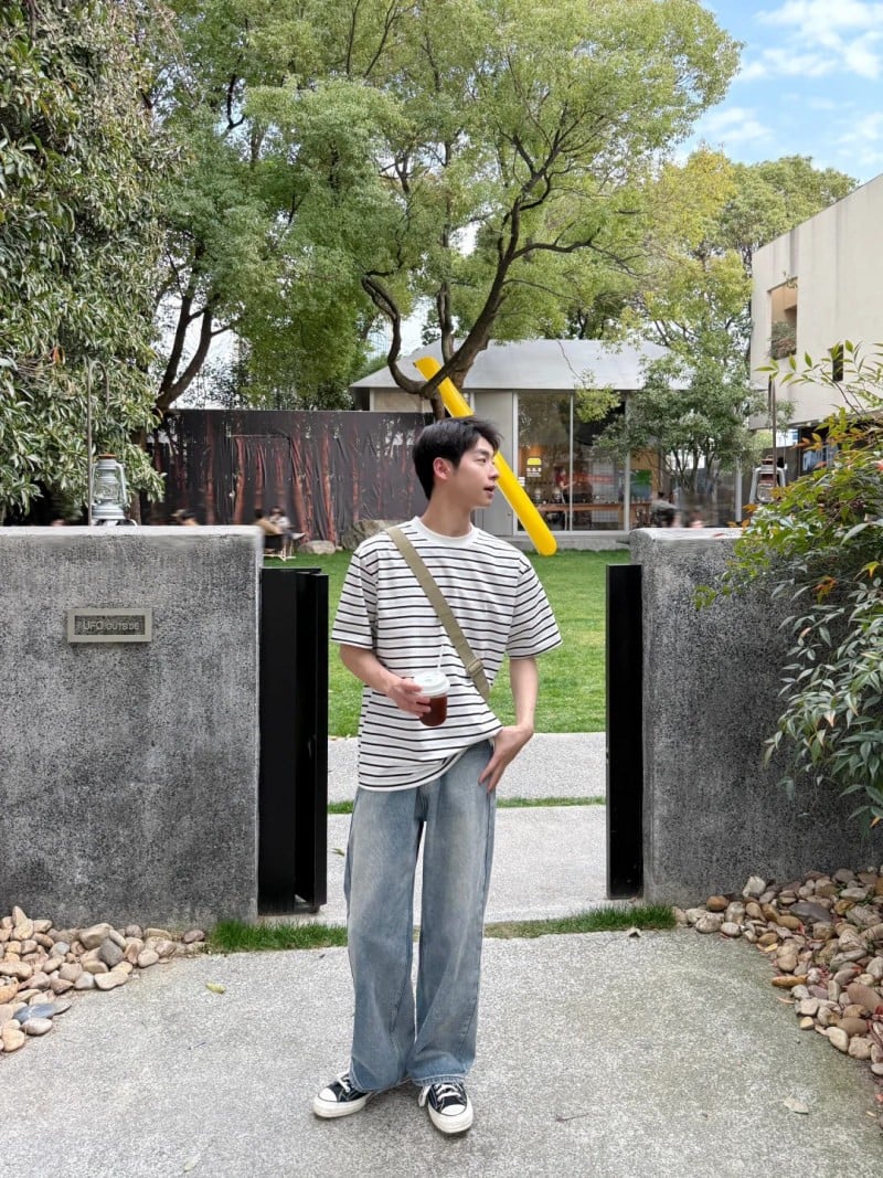 quần jean ống rộng nam