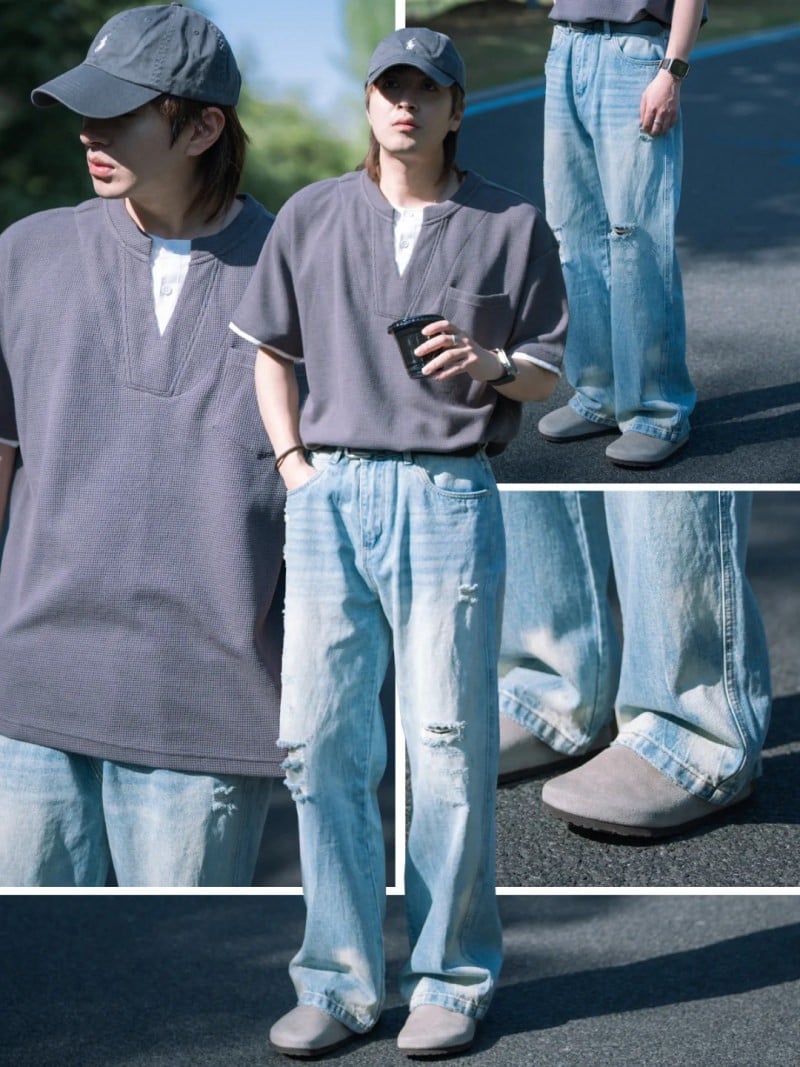 quần jean ống rộng nam