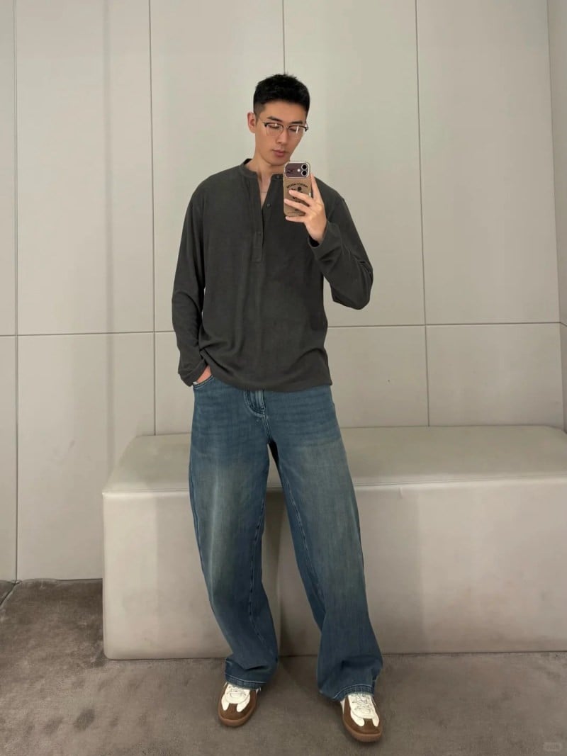 quần jean ống rộng nam