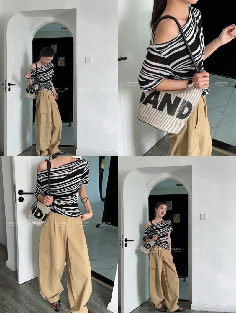 Quần ống cong mặc với gì