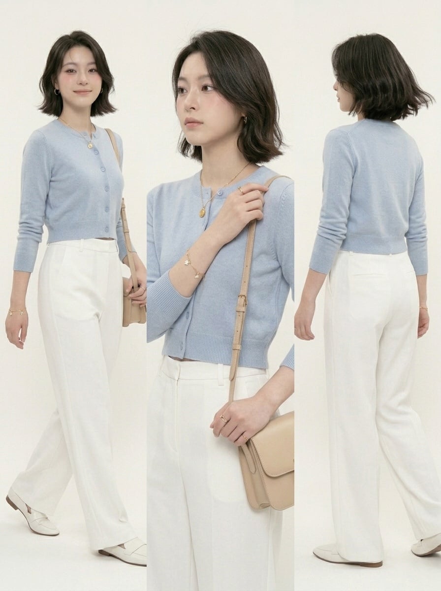Áo Cardigan Cài Cúc (Mặc kiểu áo đơn)