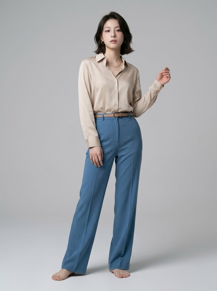 Quần xanh dương mặc với áo màu gì? Màu Be (Beige)