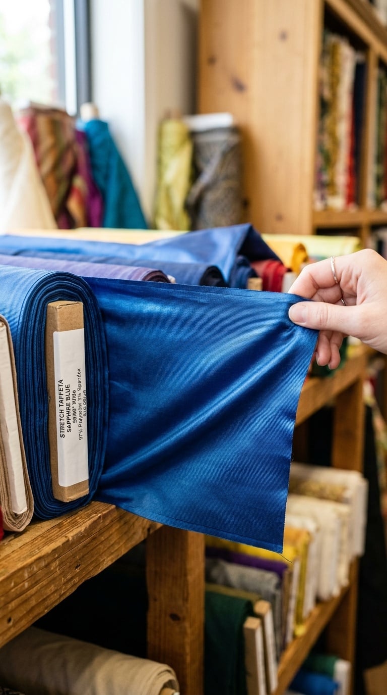 Vải Tafta Co Giãn (Stretch Taffeta)