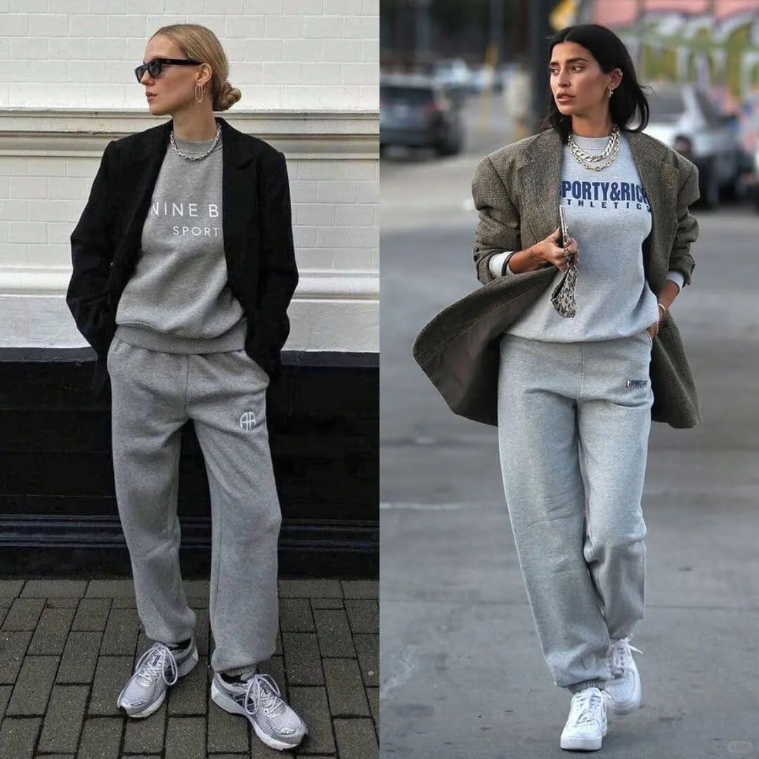 Sweatshirt và blazer