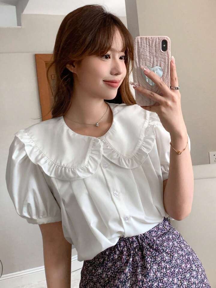 sơ mi cổ bèo
