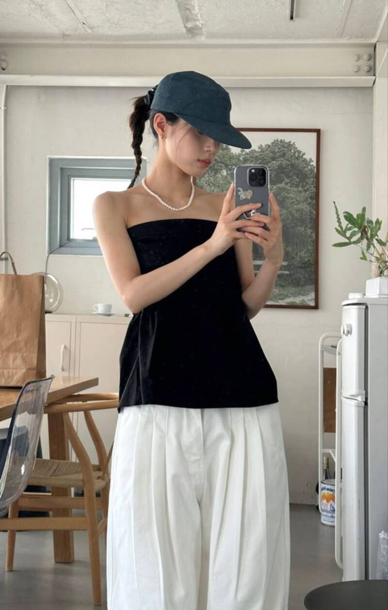 phối đồ với quần culottes ống rộng