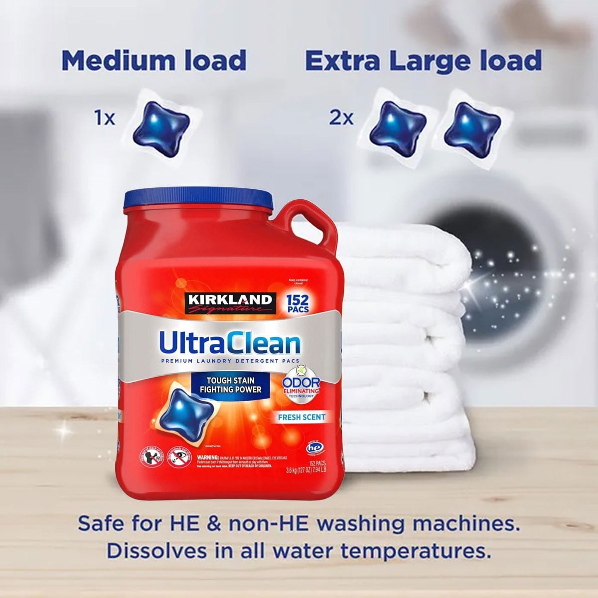 Viên giặt Kirkland Signature Ultra Clean (Mỹ)