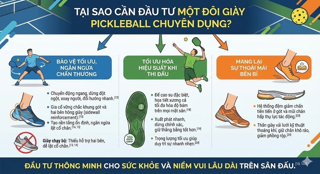 Tại Sao Cần Đầu Tư Một Đôi Giày Pickleball Chuyên Dụng?