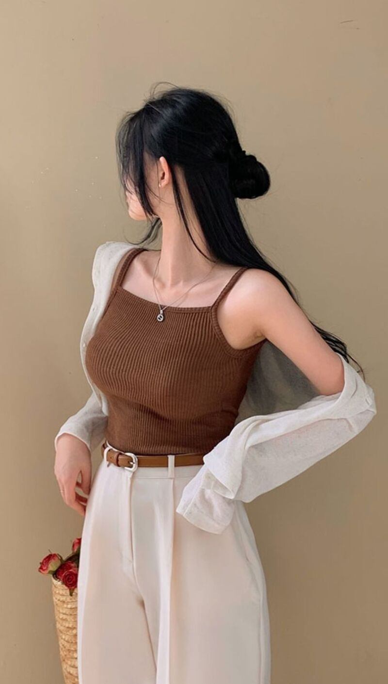 phối đồ với quần culottes ống rộng