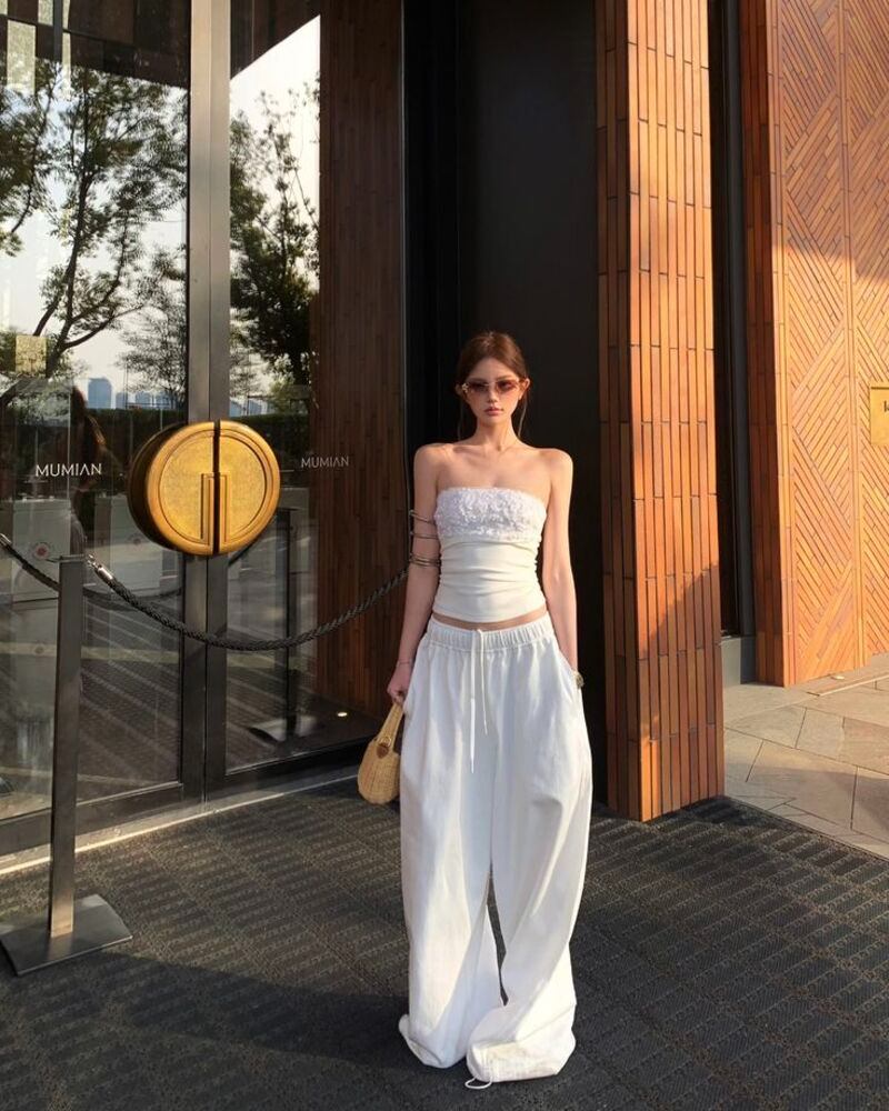 phối đồ với quần culottes ống rộng