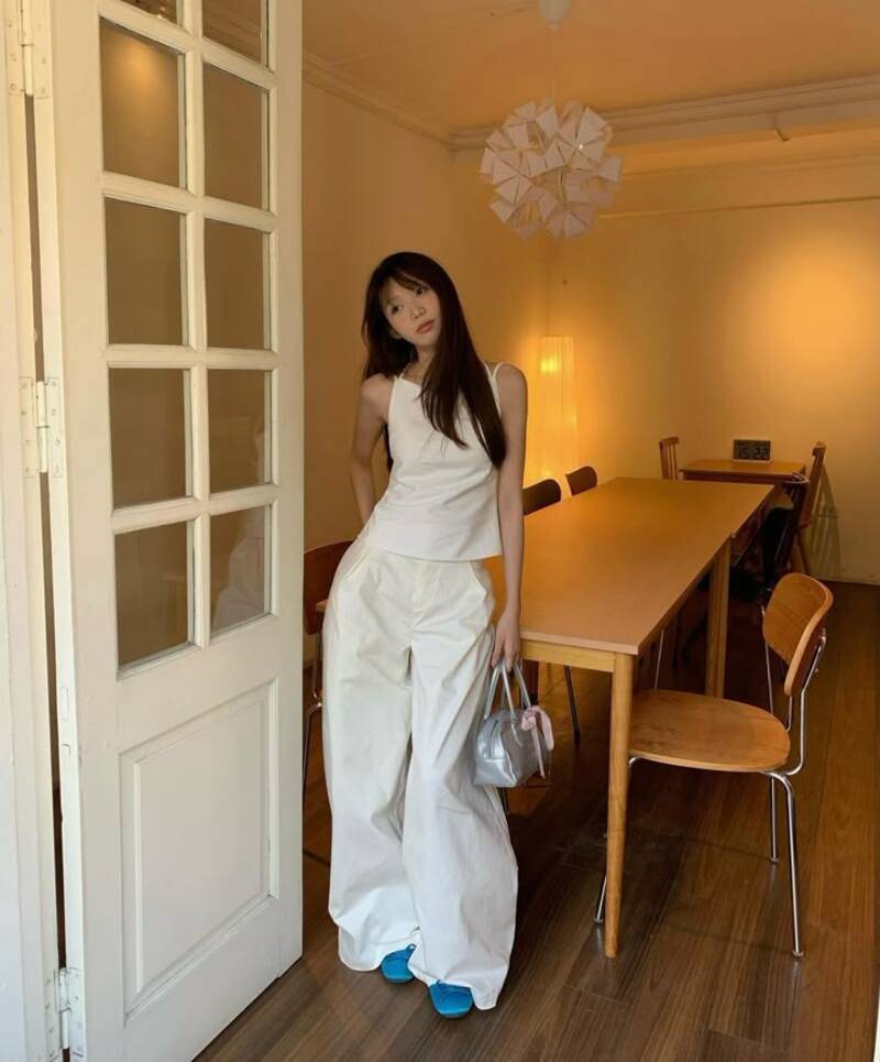 phối đồ với quần culottes ống rộng